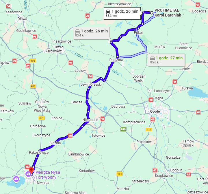Trasa Nysa - Lubnów